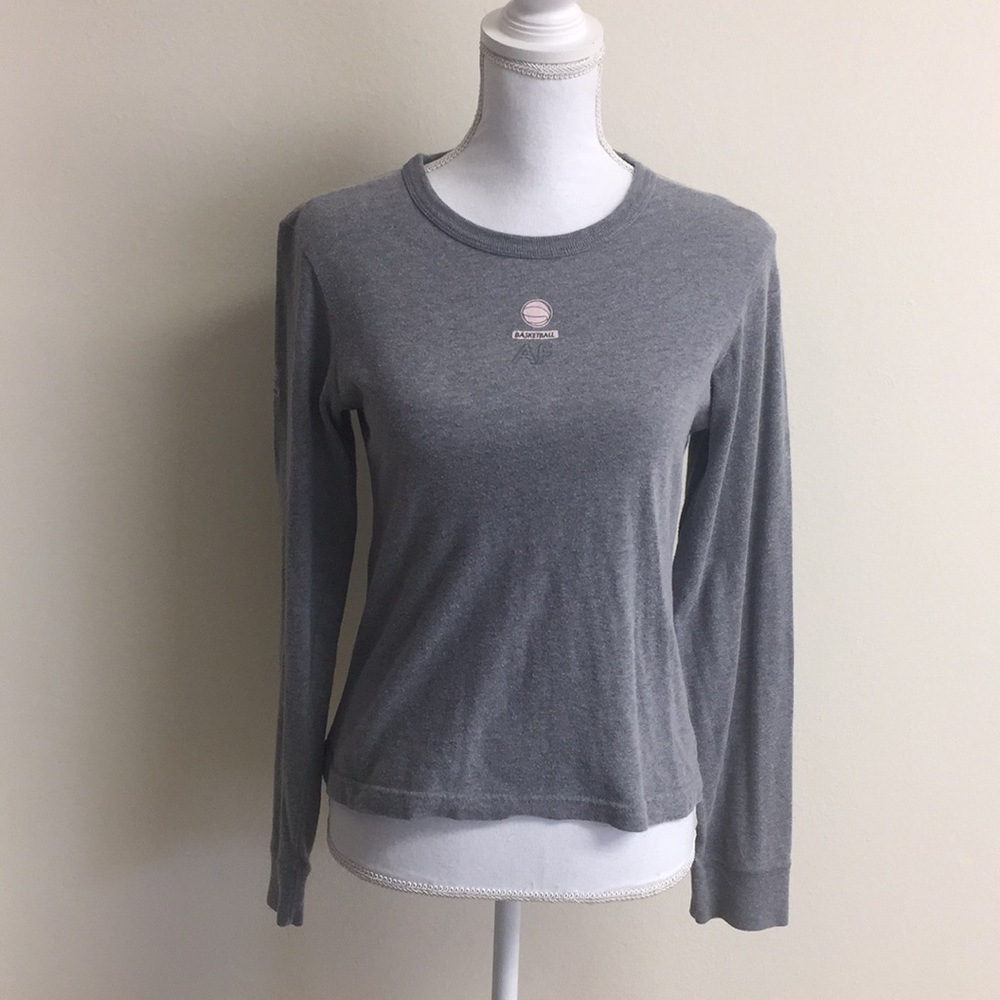Abercrombie and Fitch gray basketball LS